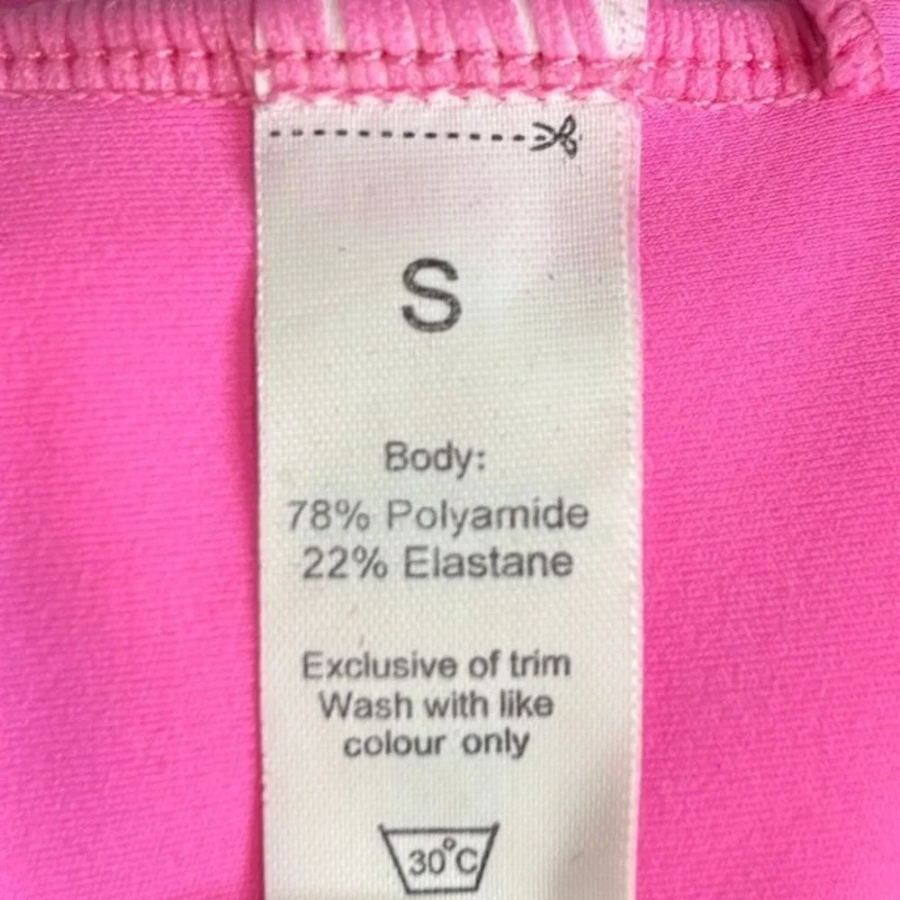 Pink Activewear Set Biker Shorts & Strappy Sports Bra Size S
